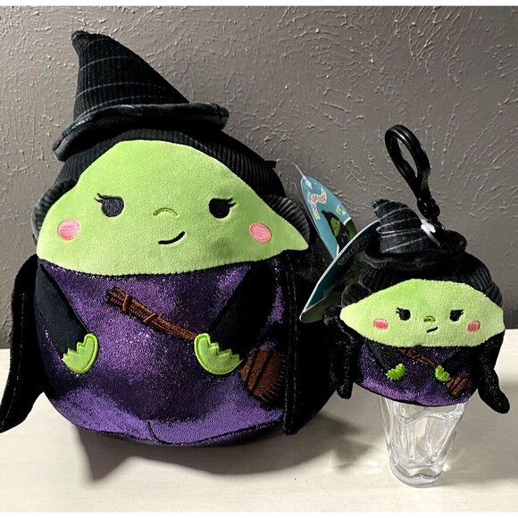 Squishmallows Other - Squishmallow 10” Wicked Elphaba Plush And 3.5” Clip On